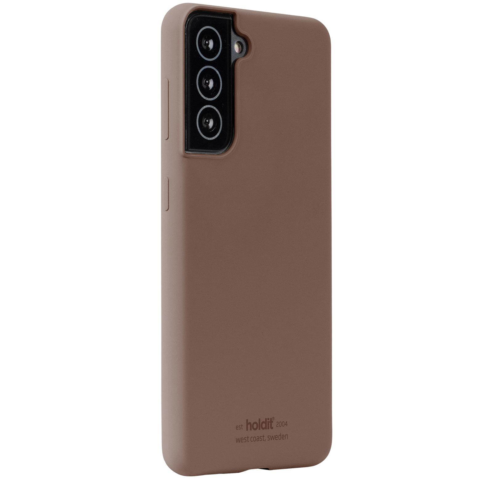HOLDIT Silicone Case, Backcover, Samsung, Galaxy S22, Dark Brown