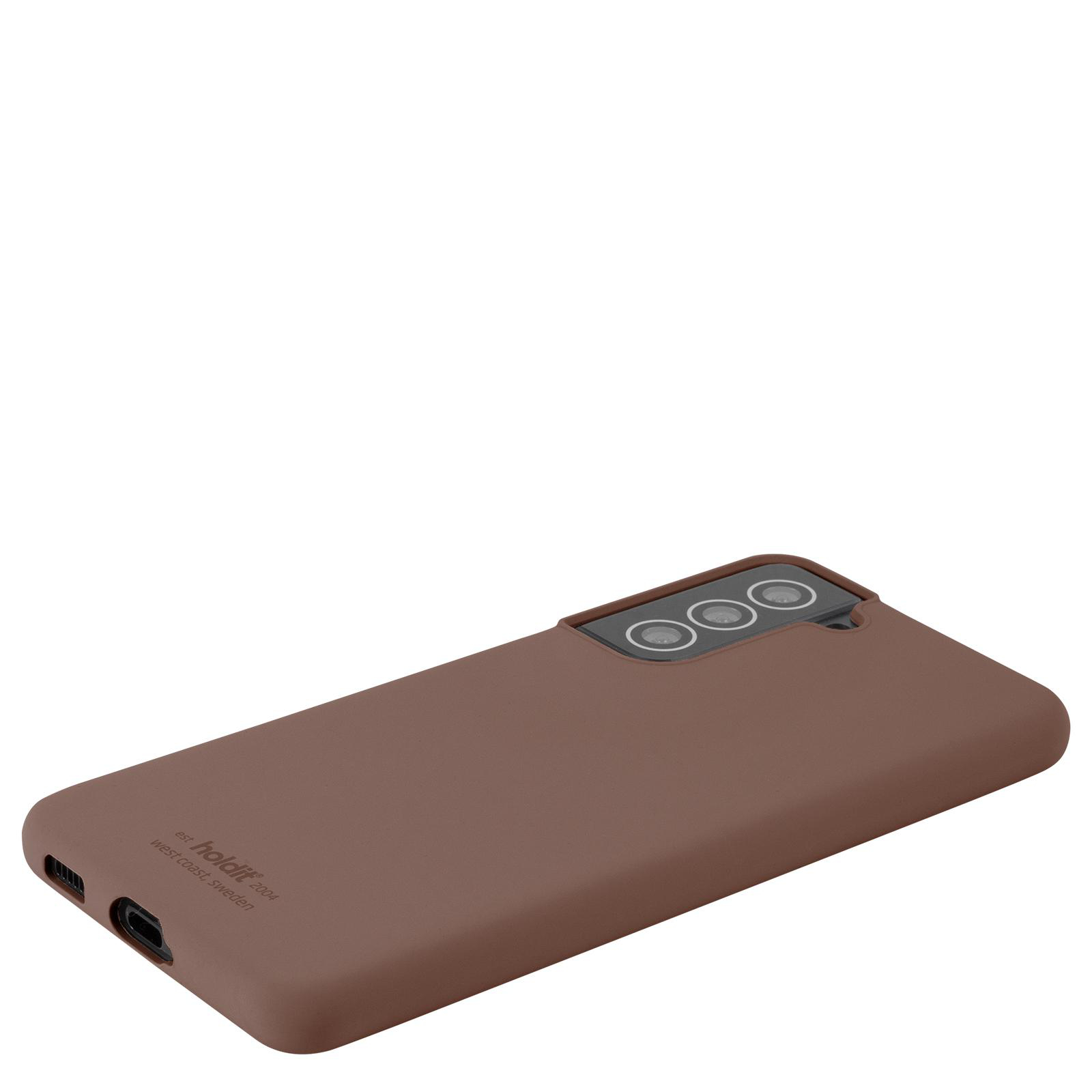 HOLDIT Silicone Case, Backcover, Samsung, Galaxy S22, Dark Brown
