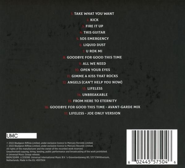 Rückseite eines CD-Covers mit Titeln und einem Barcode.