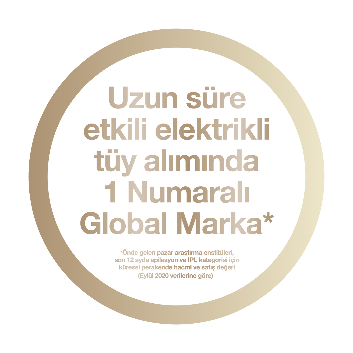 Türkçe metin içeren altın renkli dairesel bir grafik, bir markayı tanıtıyor.