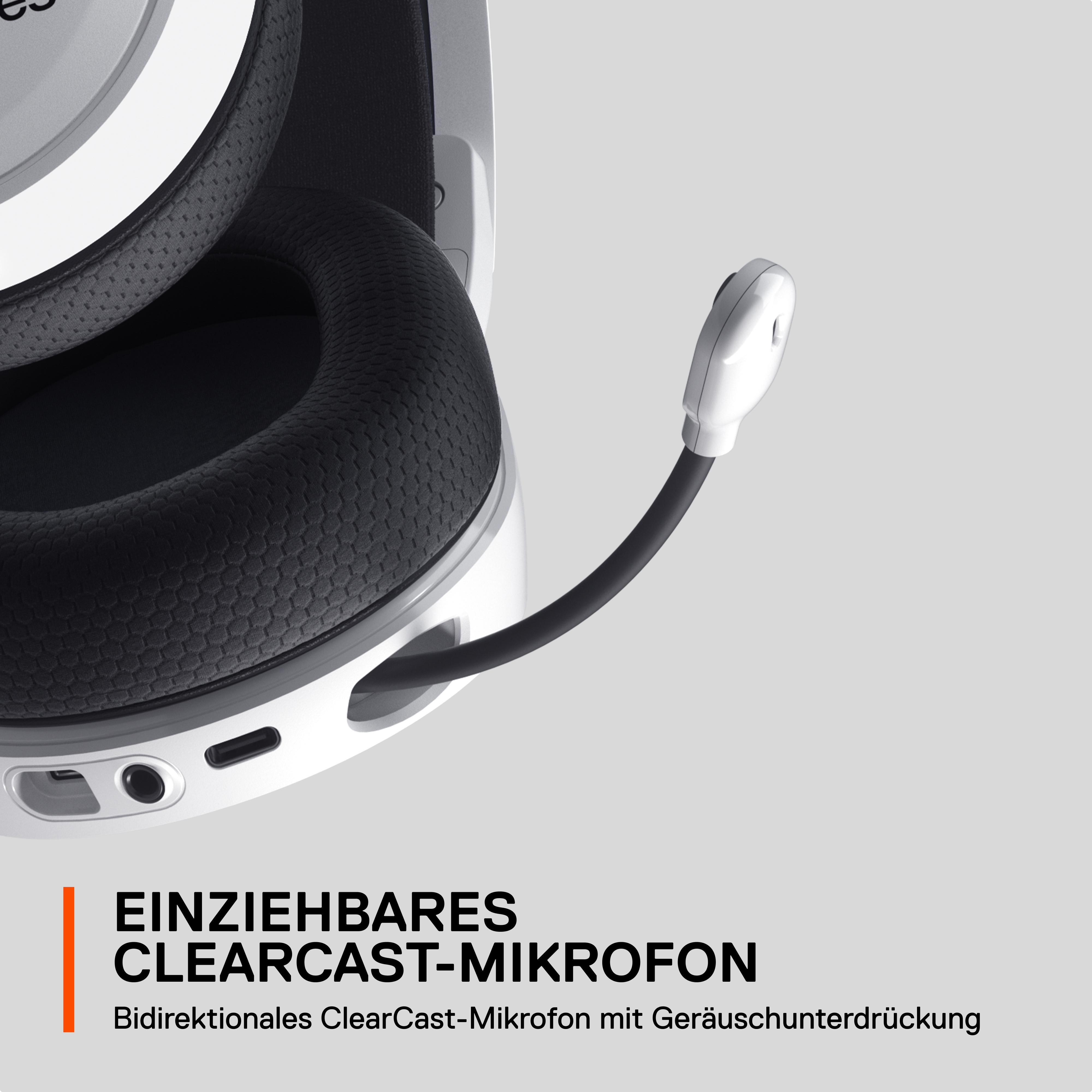 STEELSERIES Arctis 7+, Over-ear Gaming-Headset Weiß
