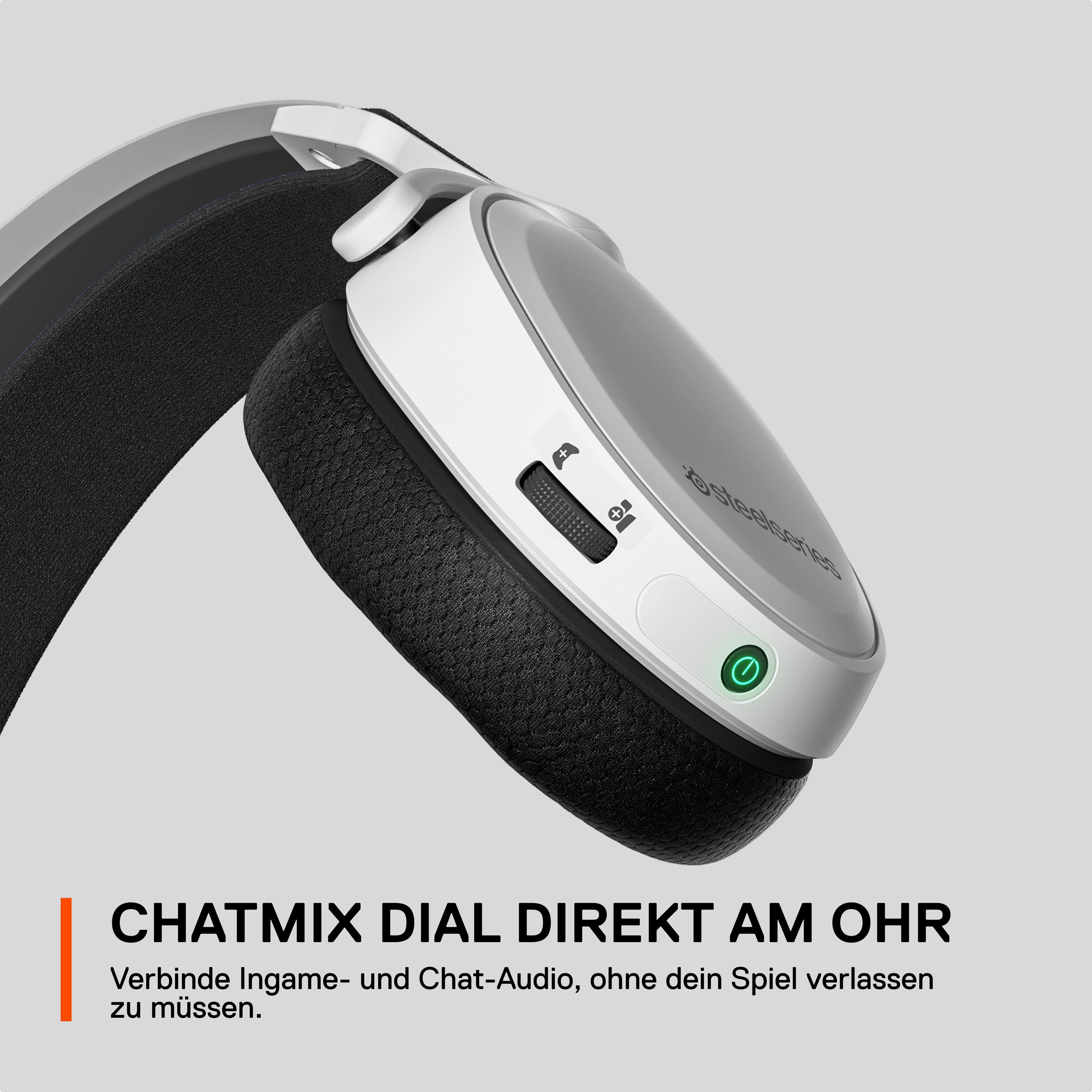 STEELSERIES Arctis 7+, Over-ear Gaming-Headset Weiß