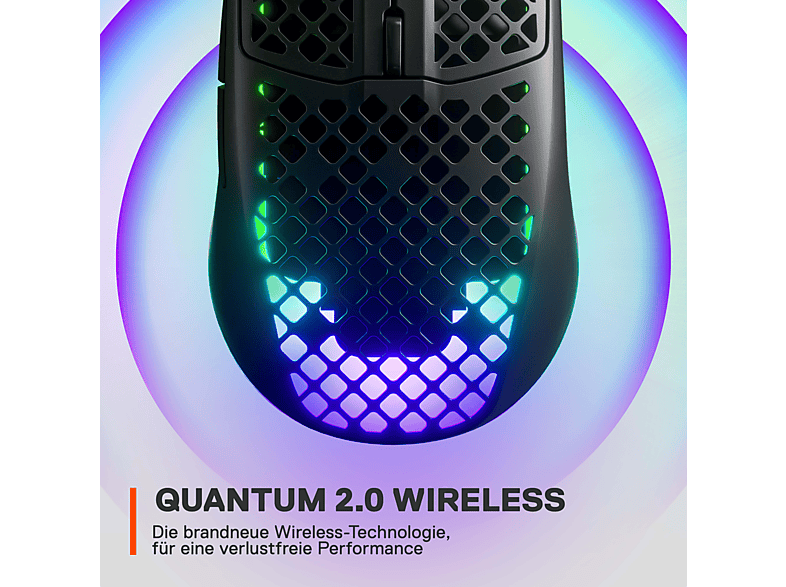 Thumbnail - STEELSERIES Aerox 3 Wireless 2022 Gaming Maus, Mattschwarz