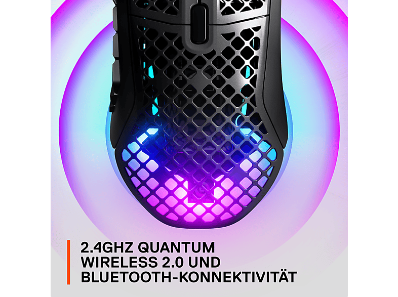 Steel Series Aerox 9 Wireless Gaming Maus, Mattschwarz — Foto 3 von 3