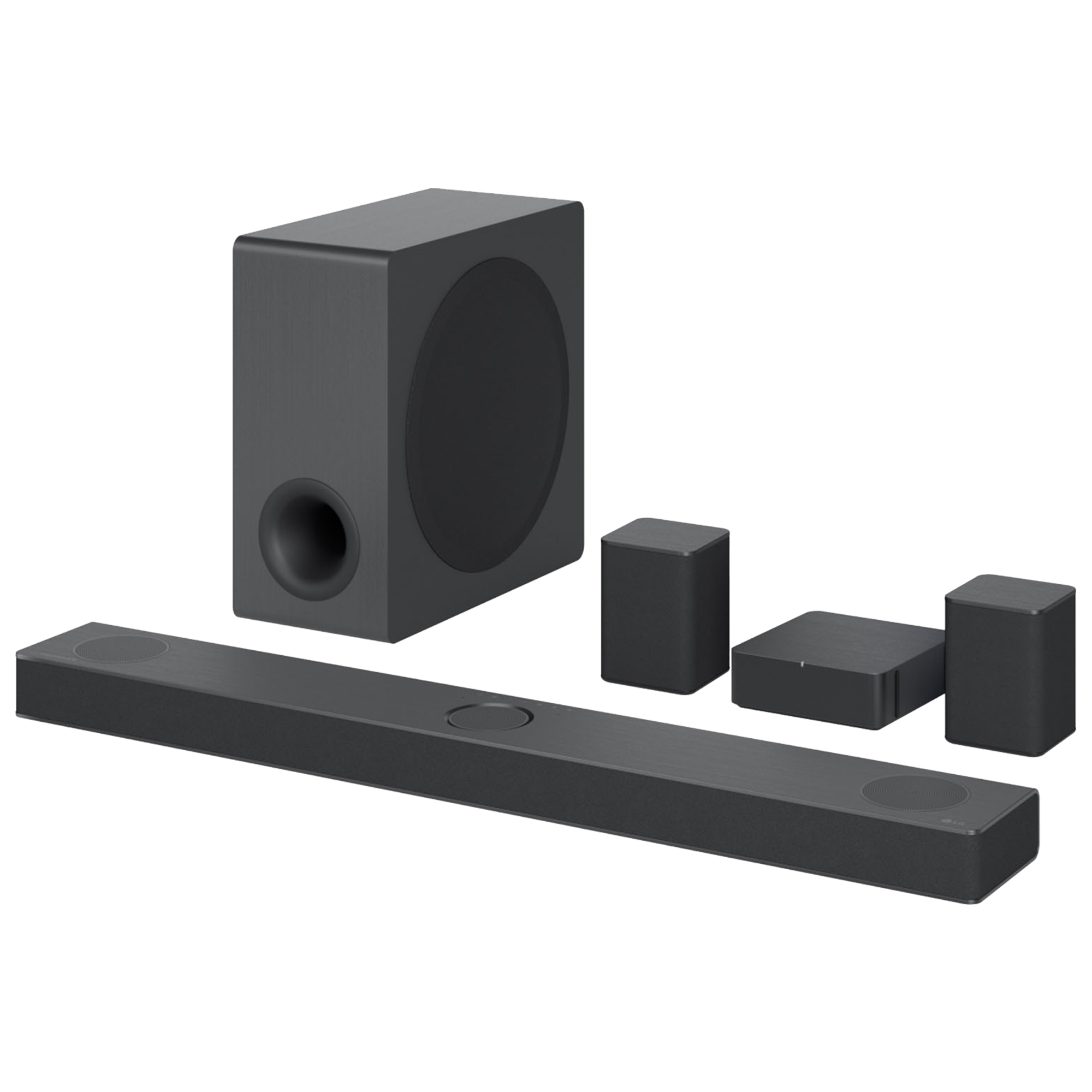 Barra de sonido - LG S80QR, Bluetooth, Inalámbrico, 620 W, Plateado Acero Oscuro