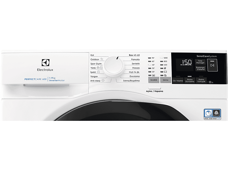 ELECTROLUX EW6FN429BT C Enerji Sınıfı 9kg 1200 Devir Çamaşır Makinesi Beyaz_5