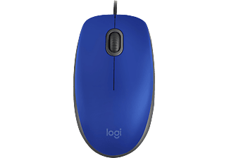 Ratón - Logitech M110, 1000 DPI, USB, Óptico,  Ambidestro, Azul