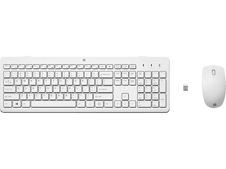 HP 230 Maus Set, | und kabellos, MediaMarkt PC Weiß Mäuse -Tastatur