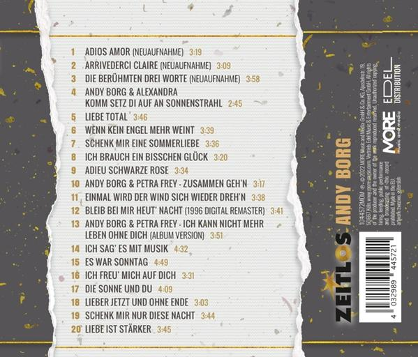 CD-Cover mit Titelliste und Text.