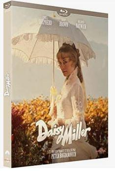 Blu-ray box of the movie 'Daisy Miller', with a woman holding an umbrella.
