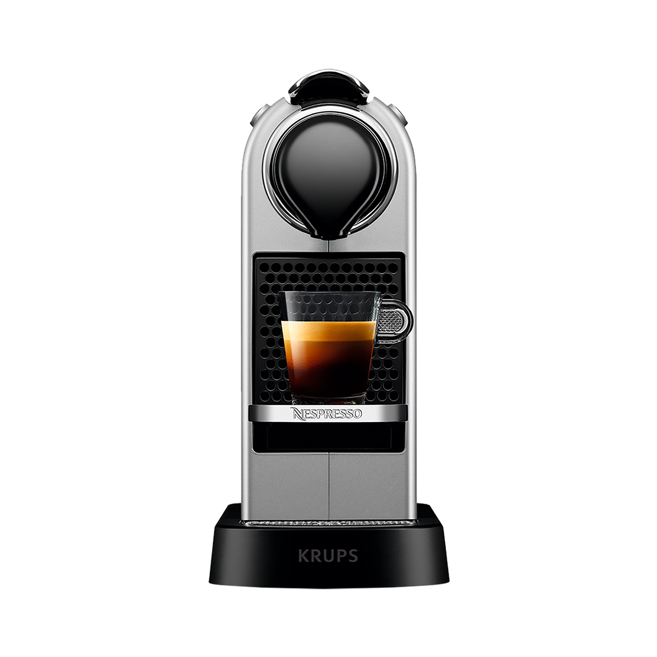 KRUPS XN761B Nespresso New & CitiZ Silber/Schwarz Milk Kapselmaschine