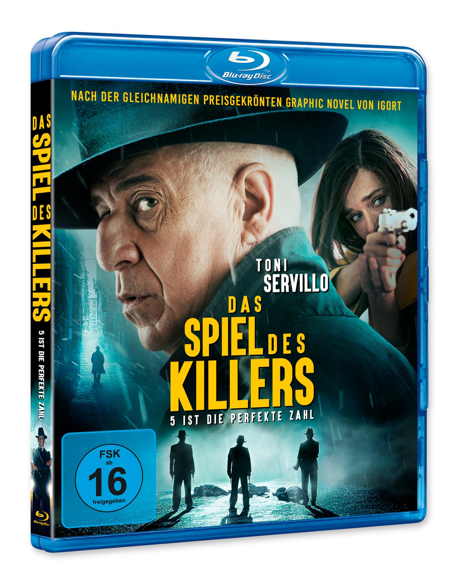 Blu-ray-Disc-Cover mit einem Mann mit Hut, einer Frau mit Waffe und Text.