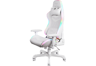 DELTACO Chaise de gaming RVB - Chaise de jeu (Blanc/Multicolore)