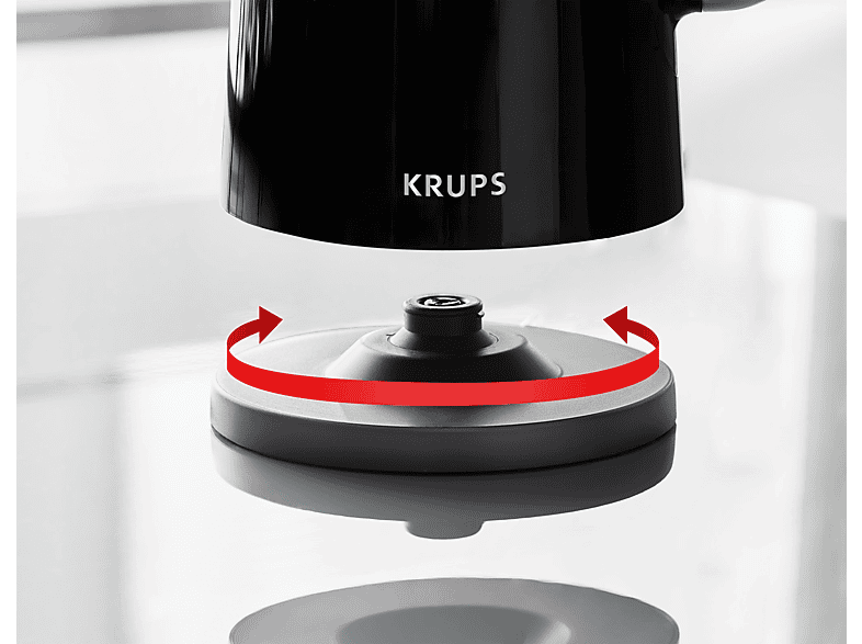 KRUPS BW8018 Smart'n Light Wasserkocher, Schwarz