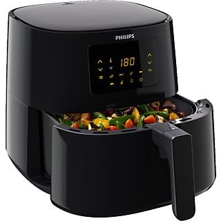 Freidora de aire - Philips AirFryer HD9280/90 Freidora de aire XL, 2000 W, 7 Programas, Tecnología Rapid Air, 1,2 kg de capacidad, Negro