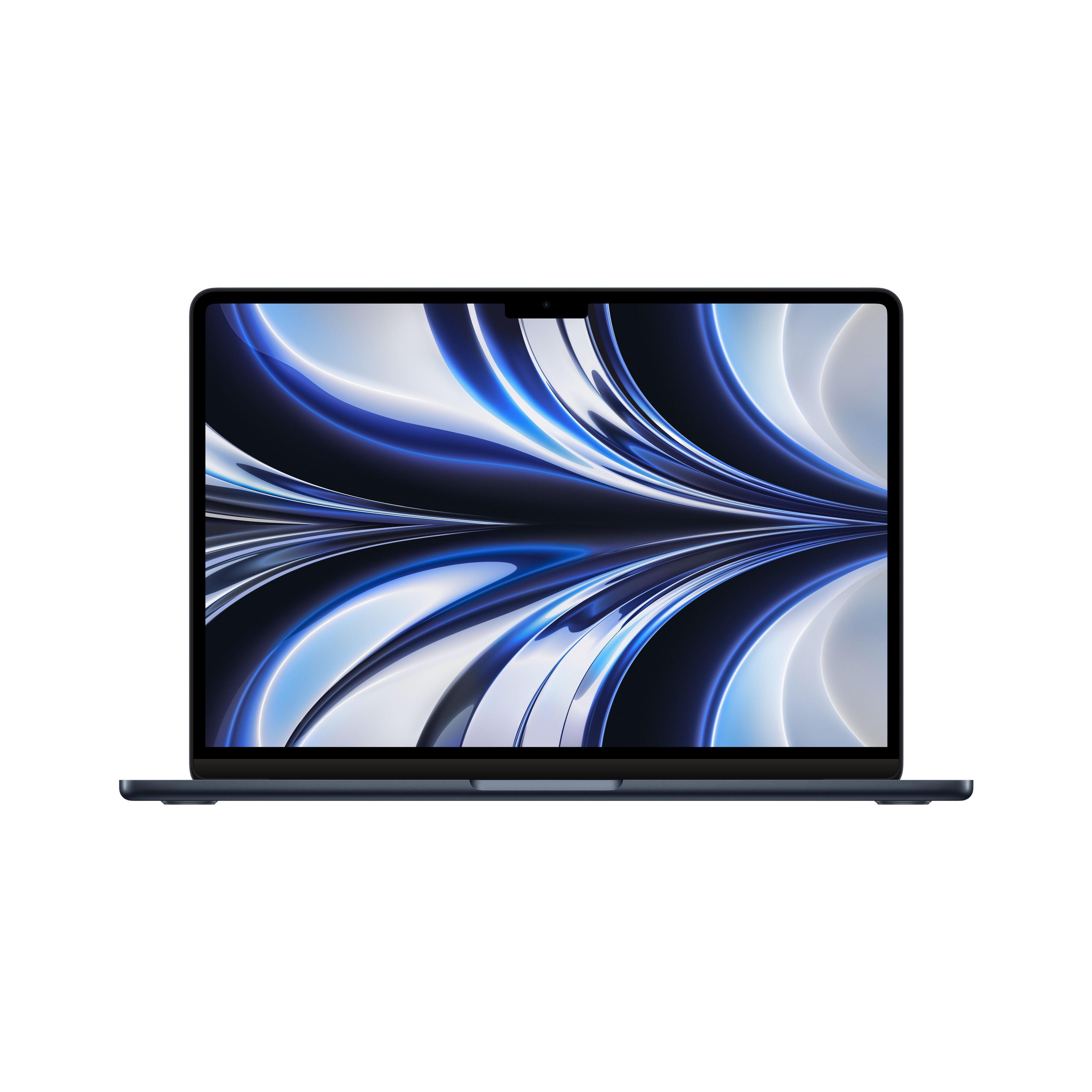 APPLE MacBook Air (2022), MLY33D/A, RAM, GB M2 256 Prozessor, CTO Core), Apple (8 GB Display, mit 13,6 SSD, Zoll M-Series GPU 8 Mitternacht Notebook
