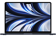 APPLE MacBook Air (2022), MLY33D/A, Notebook mit 13,6 Zoll Display, Apple M2 Prozessor, 8 GB RAM, 256 GB SSD, M2 GPU (8 Core), Mitternacht