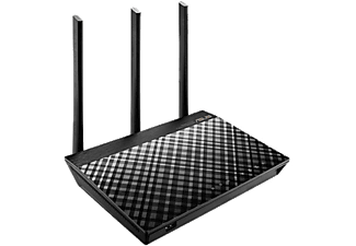Router - ASUS AC1750, WLAN 2.4 GHz, 5 GHz, Tres antenas, Negro