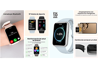 Smartwatch - Huawei Watch Fit 2, Batería hasta 10 días, 130 - 210 mm, Polímero, Negro