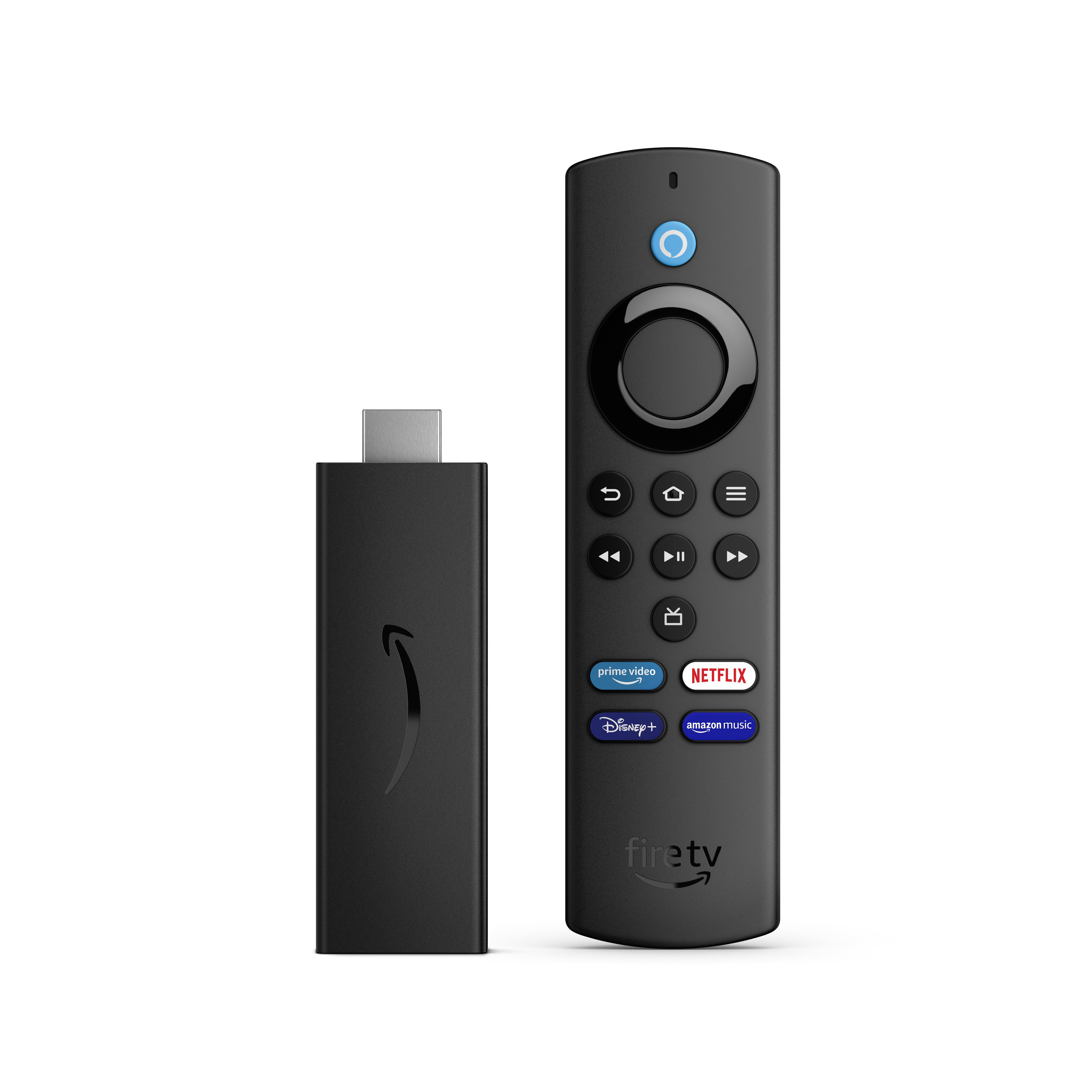 TV-Steuerungstasten) Streaming (ohne mit Schwarz Lite Fire Stick AMAZON Stick, Alexa-Sprachfernbedienung TV Lite