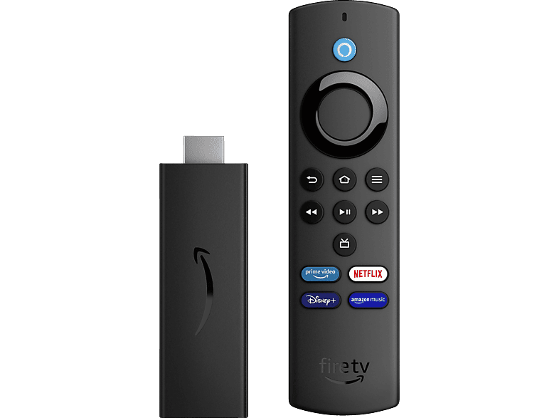 AMAZON Fire TV Stick, Streaming mit Alexa-Sprachfernbedienung Lite Schwarz (ohne Stick Lite TV-Steuerungstasten)
