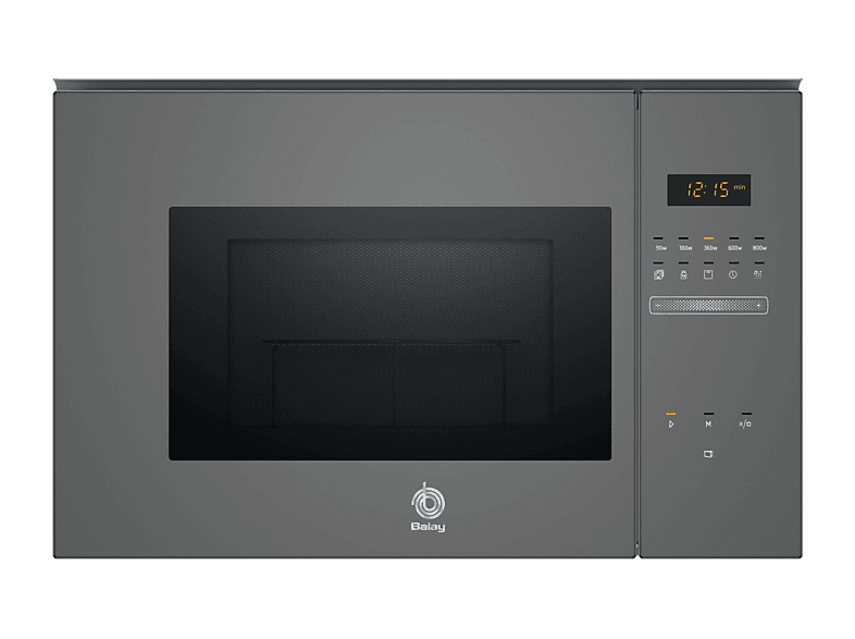 Microondas integrable - Balay 3CG5172A2, 1270 W, 20 l, 5 niveles de potencia, Gris Antracita