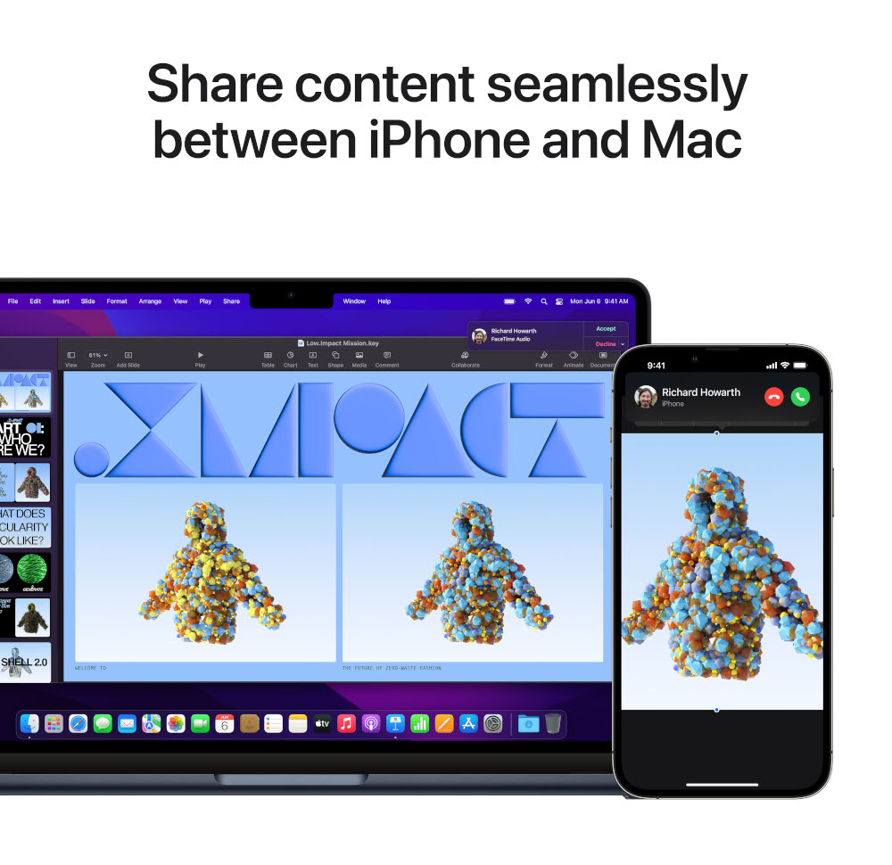 Een laptop en smartphone delen naadloos content, met een interface op beide apparaten.