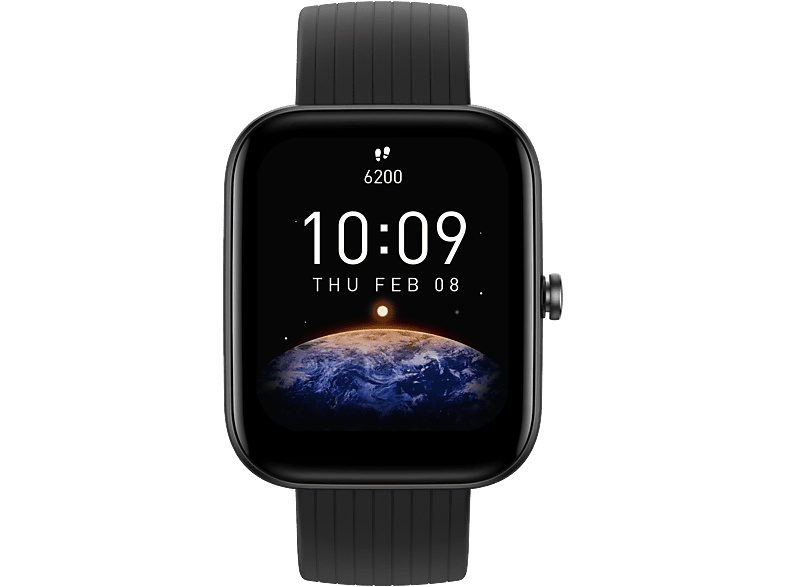 Smartwatch - Amazfit Bip 3, 20 mm, 1.69" TFT, BT 5.0, iOS y Android, 5ATM, 280 mAh, Autonomía 14 días, Negro