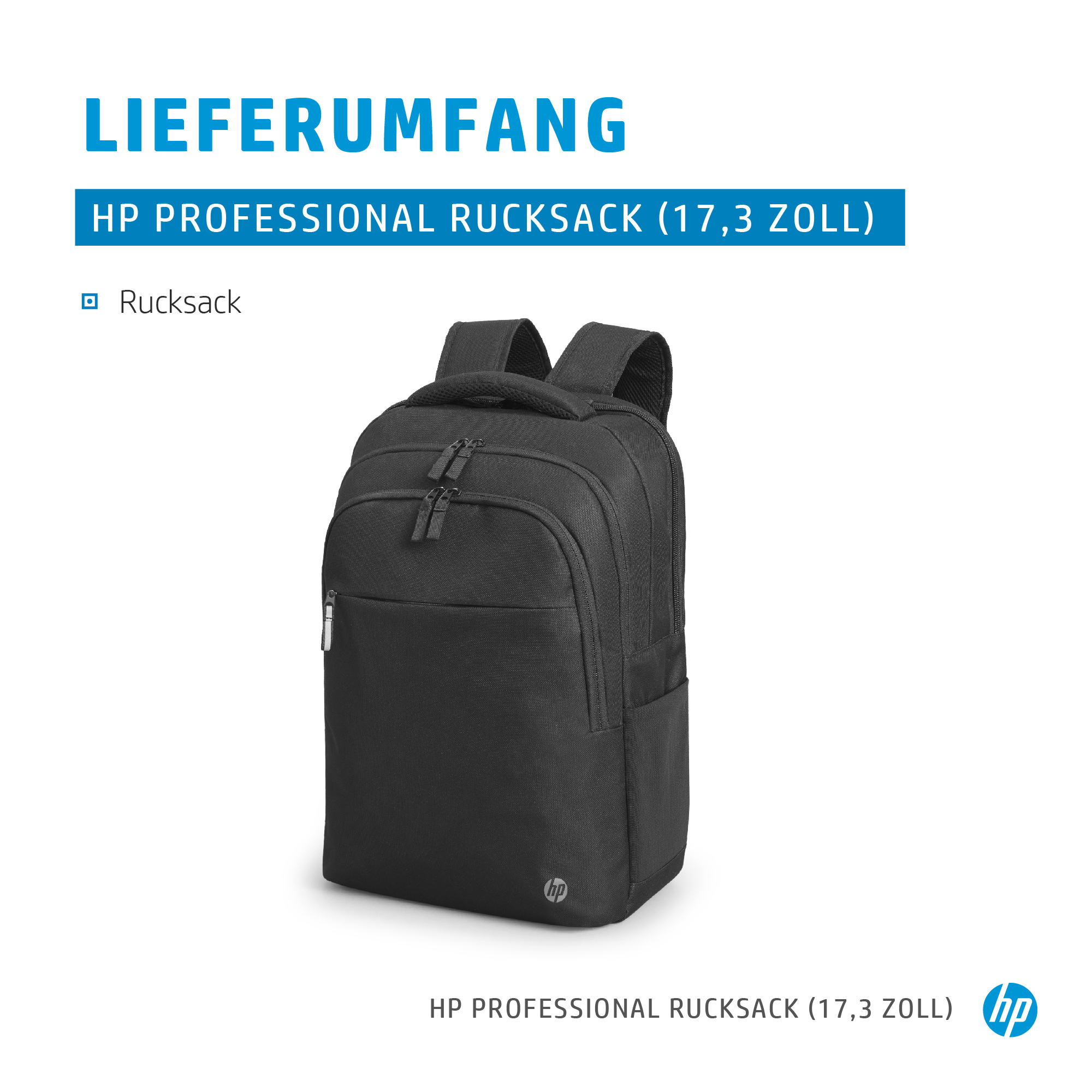 HP Professional Notebook Tasche Rucksack für universal Kunststoff, Schwarz