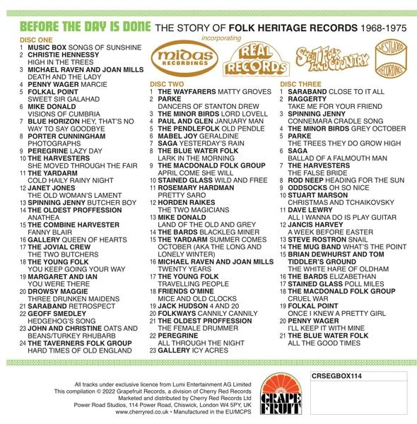 VARIOUS - Before the Day is Done - The Story of Folk Heritag  - (CD)