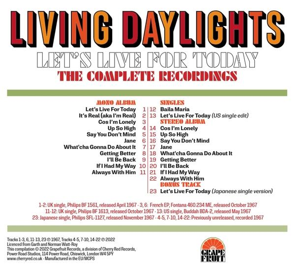 The Living Daylights - Let's Live for Today - The Complete Recordings  - (CD)