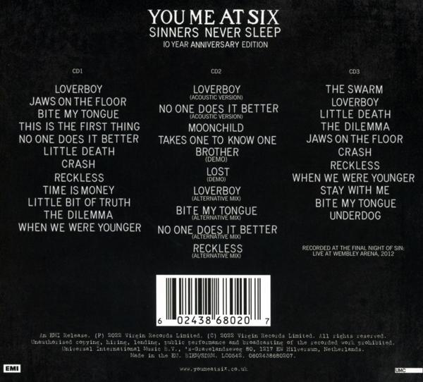 Six (3CD Me At - You Sinners (CD) Deluxe) Never - Sleep