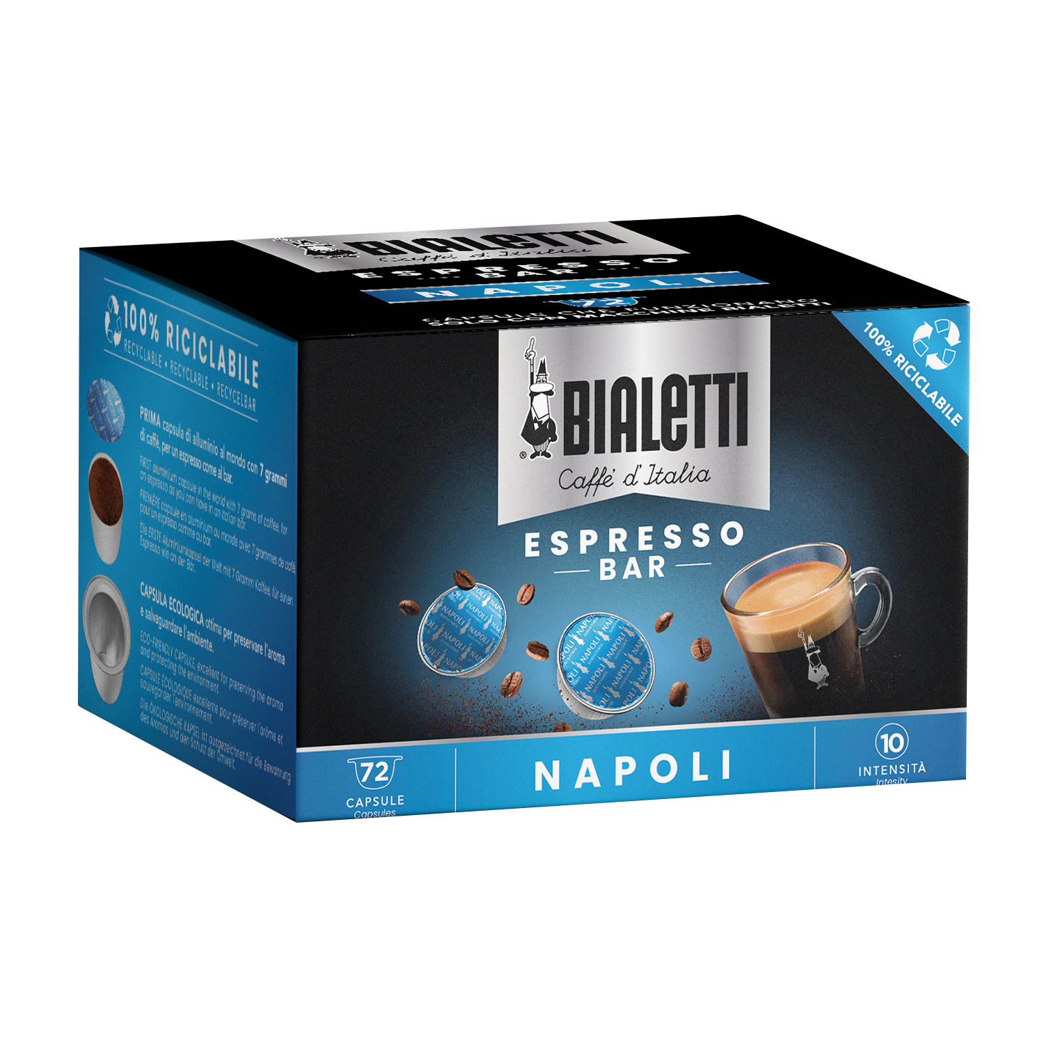 Bialetti Capsule Espresso Napoli Multipack 72 Caps Napoli