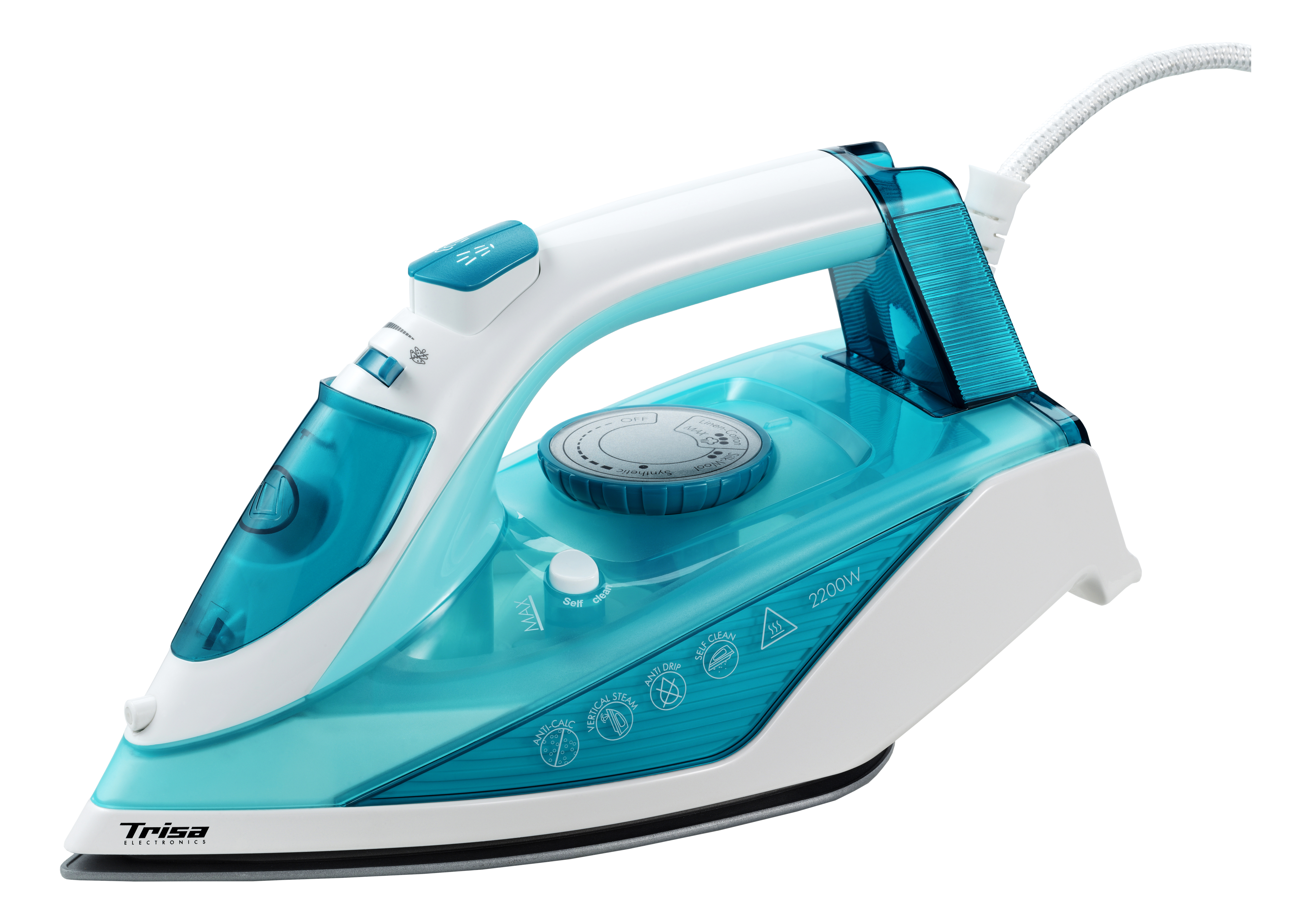 TRISA Comfort Steam i5714 - Fer à vapeur (Turquoise/Blanc)