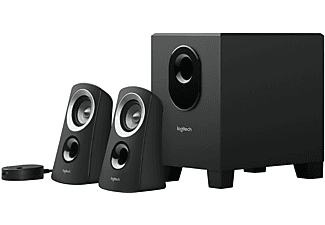 Altavoces para PC | Logitech Speaker Z313 subwoofer, jack 3.5 mm, 25 Negro
