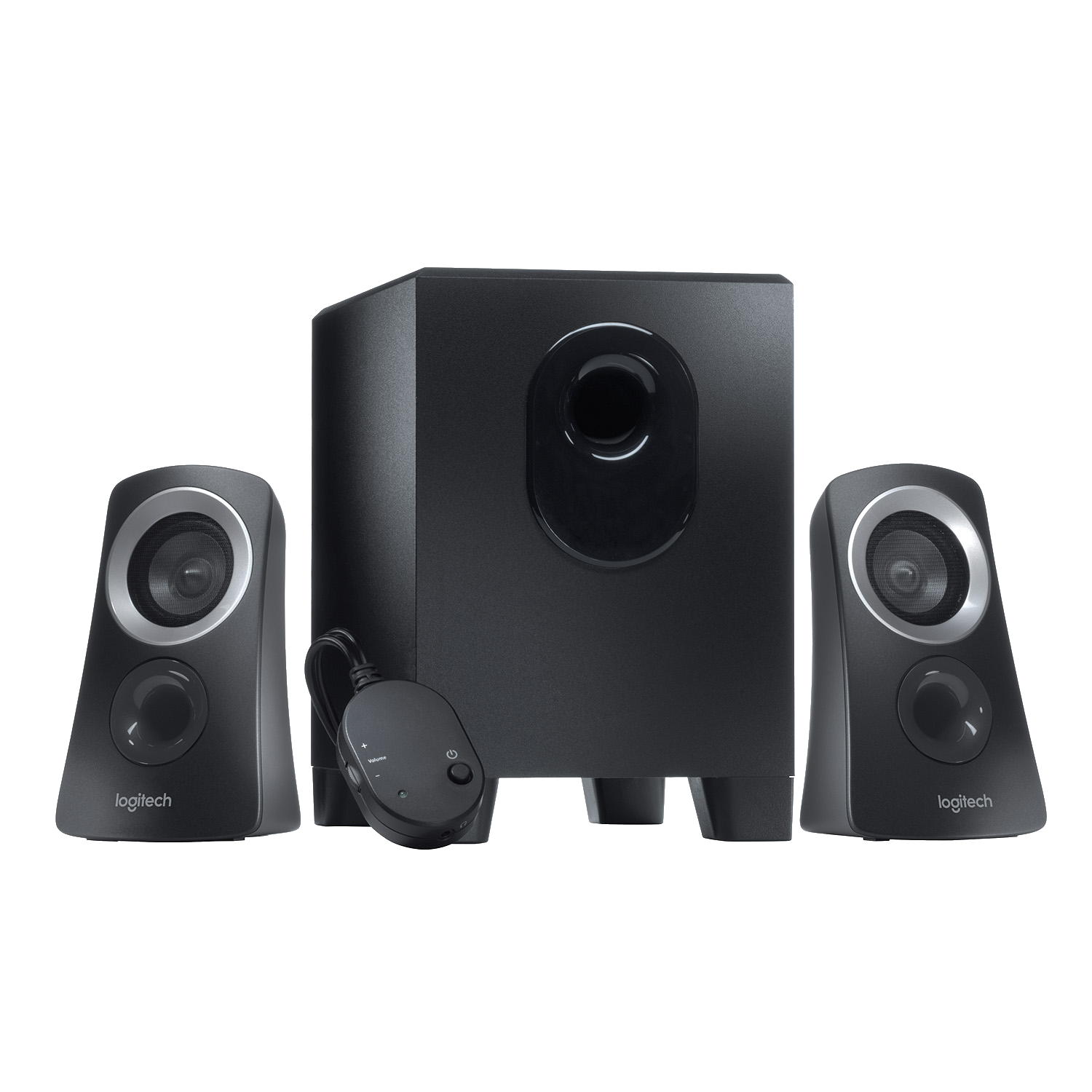 Altavoces para PC - Logitech Speaker System Z313 con subwoofer, Entrada jack 3.5 mm, 25 W, Negro