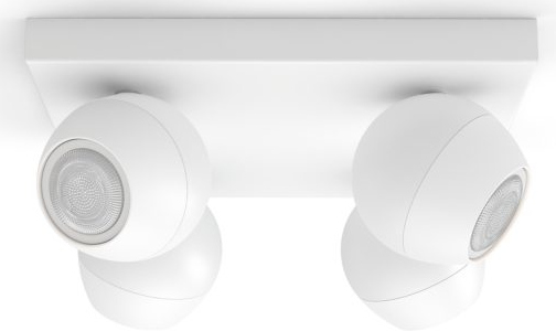 PHILIPS HUE Plafondlamp met 4 spots Smart Buckram Wit (33914900)
