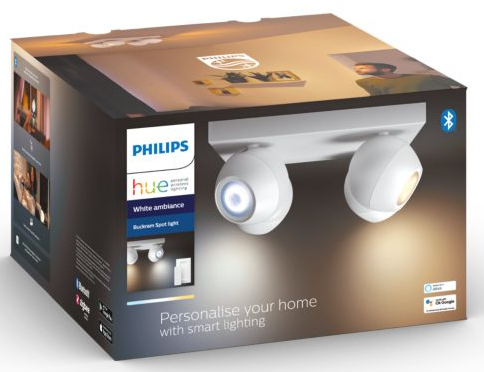 PHILIPS HUE Plafondlamp met 4 spots Smart Buckram Wit (33914900)