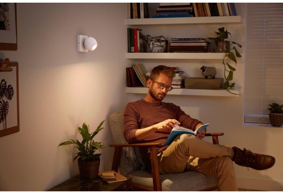 PHILIPS HUE Spot Smart Buckram Wit (33922400)