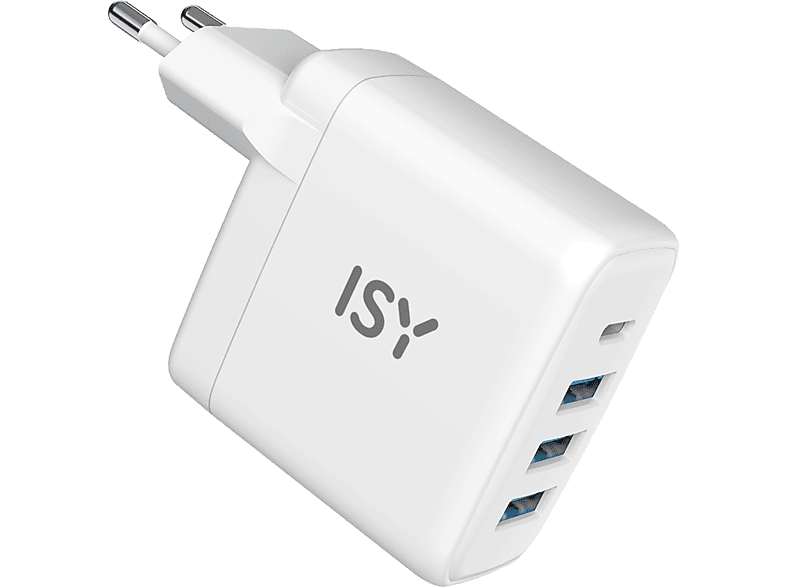 ISY Oplader Pd Fast Charger 3 X Usb-a / Usb-c Wit (iac-5045)