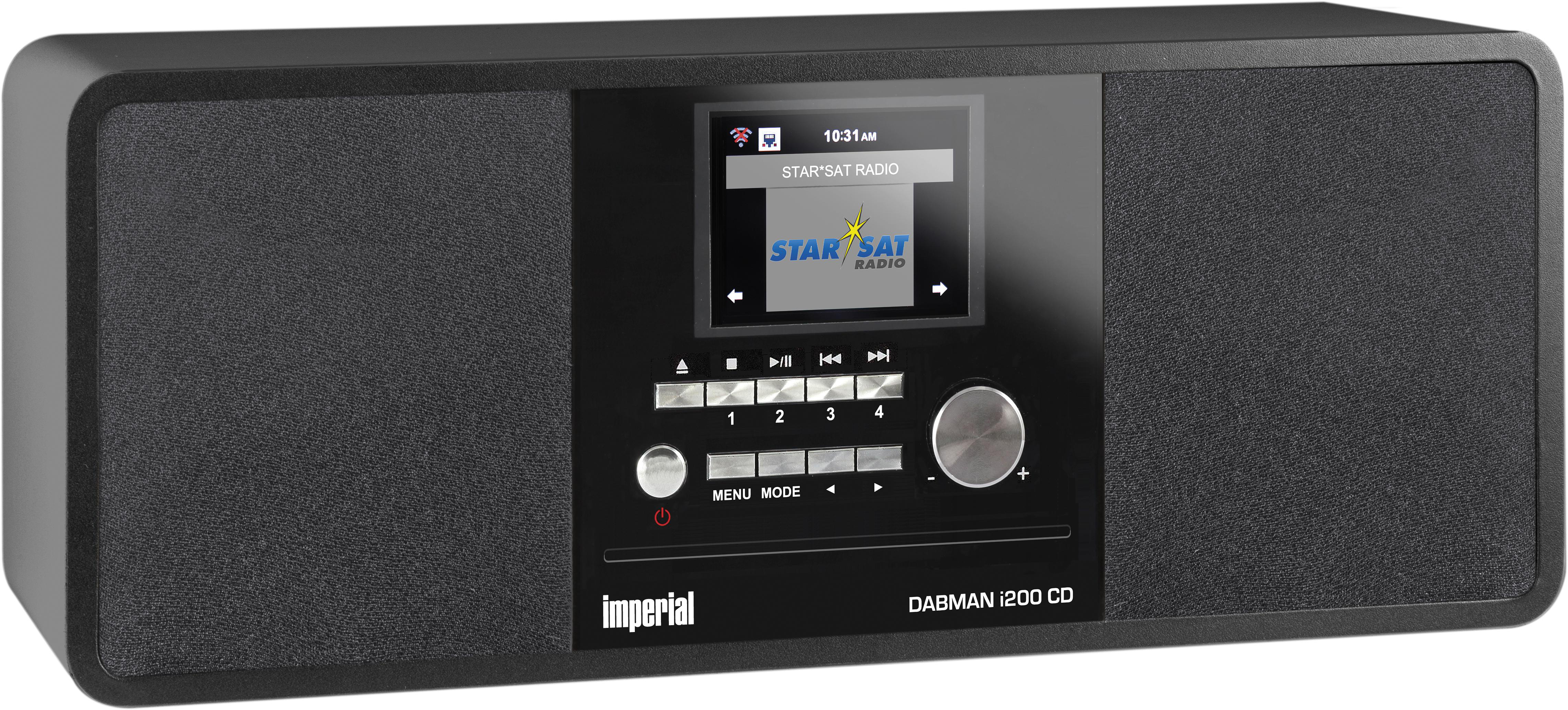 Internet Schwarz i200CD Internetradio, IMPERIAL DABMAN DAB+, Radio, DAB, digital, FM,