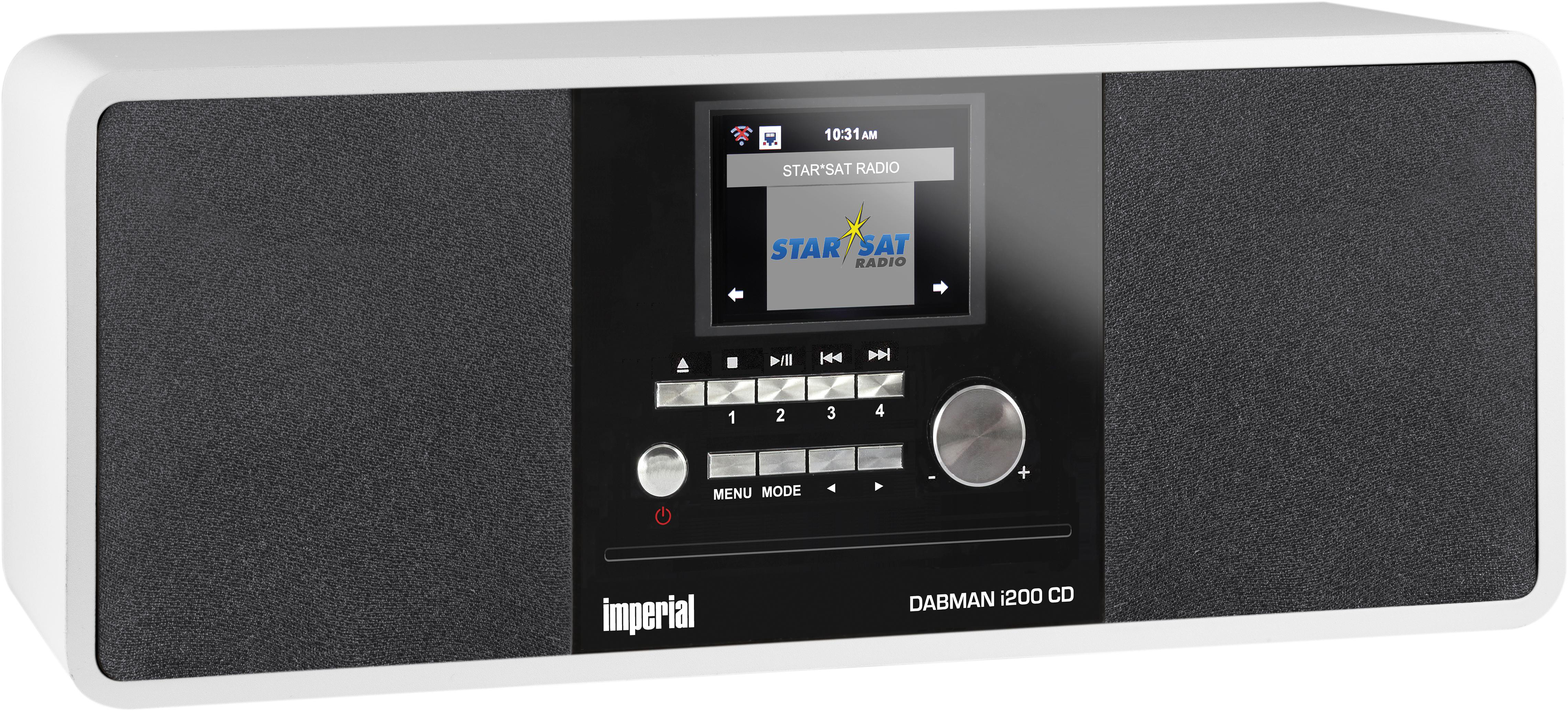 IMPERIAL DABMAN i200CD Internetradio, digital, DAB, DAB+, FM, Internet Radio, Weiß
