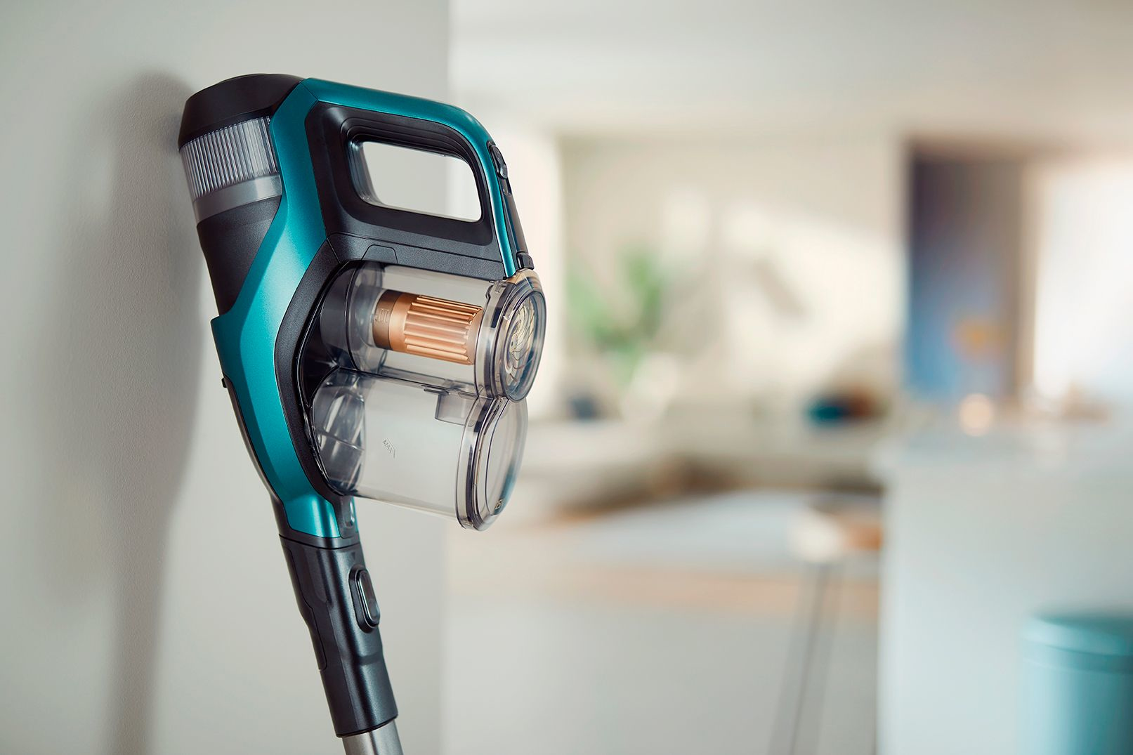 PHILIPS XC8147/01 SPEED PRO MAX AQUA - Aspirateur-balais rechargeable (Bleu/Noir)