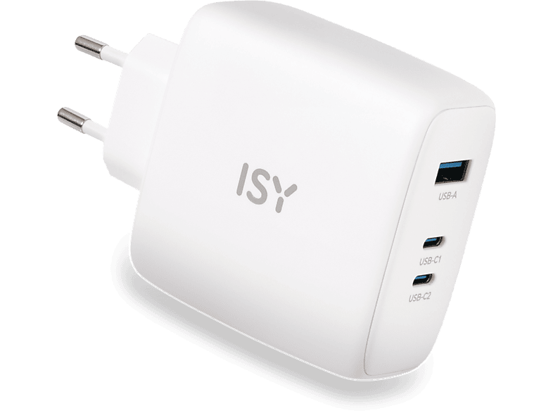 ISY Universele Oplader 3x Usb 100 W Wit (iac-5100)