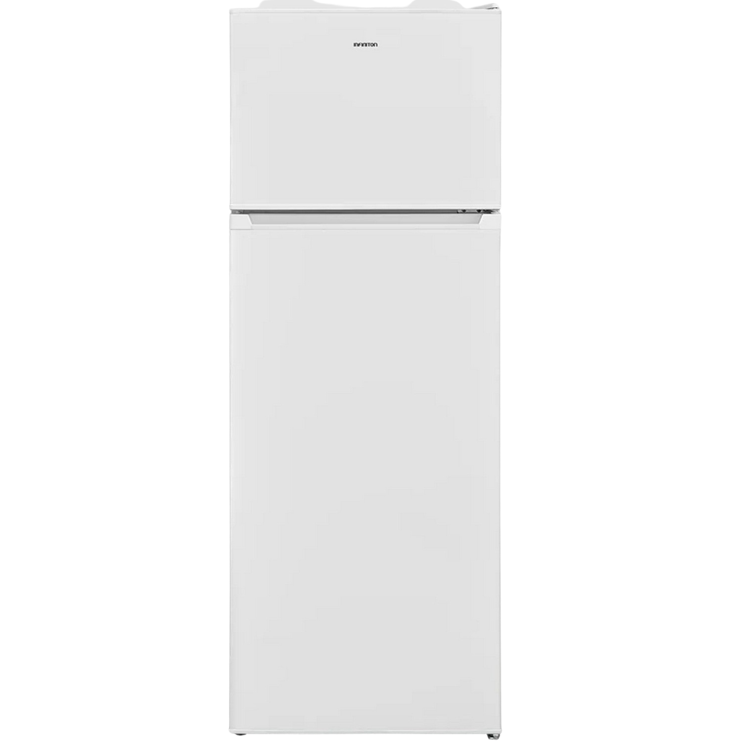 Frigorífico dos puertas - Infiniton FG-218W, 213 l, Cíclico, 145 cm, Tecnología Defrost, 41 dB, Estantes de cristal, Blanco