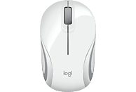 Ratón inalámbrico - Logitech Wireless Mini Mouse M187, 1000 ppp, Blanco