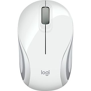 Ratón inalámbrico - Logitech Wireless Mini Mouse M187, 1000 ppp, Blanco