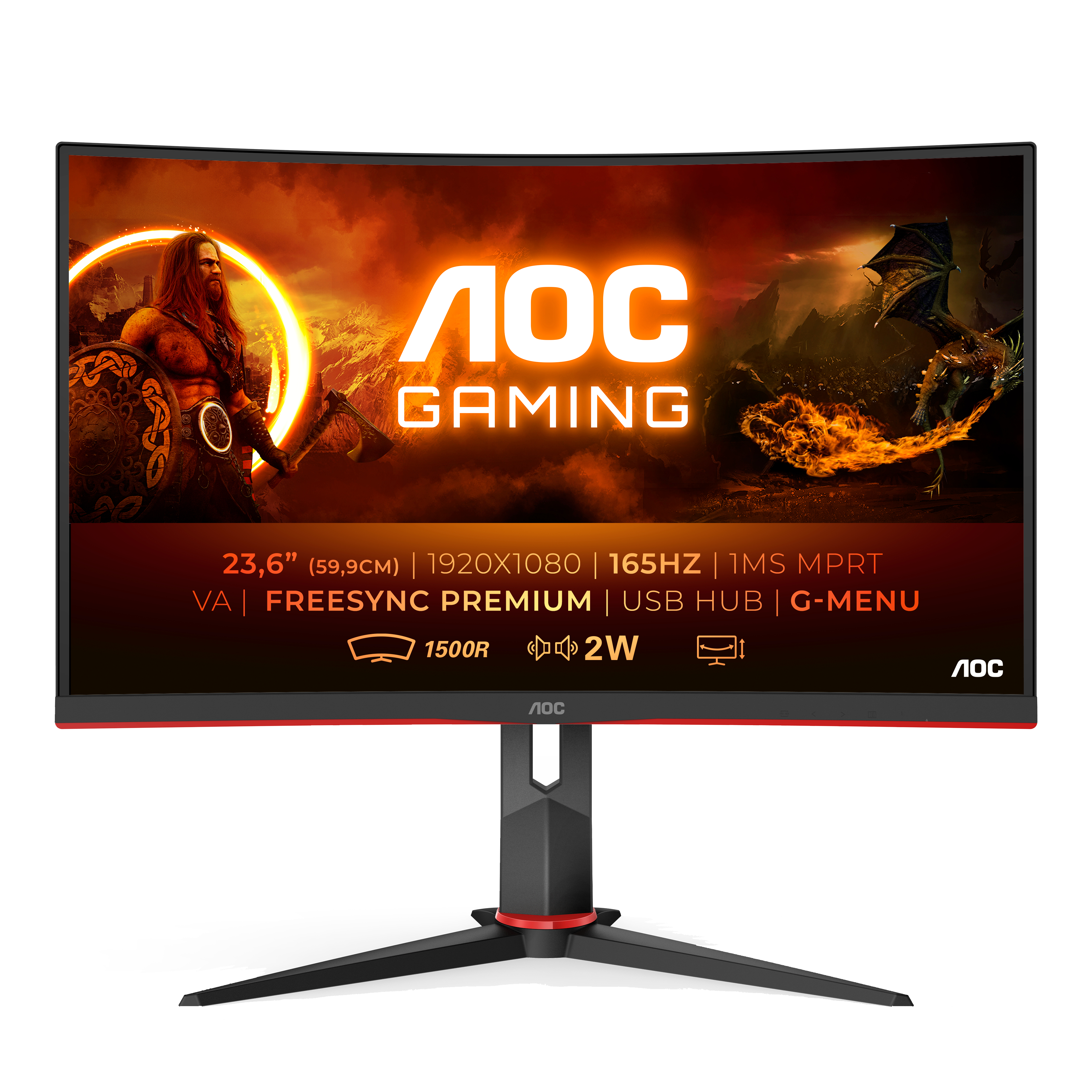 AOC Monitor C24G2U 24 Zoll, Full HD