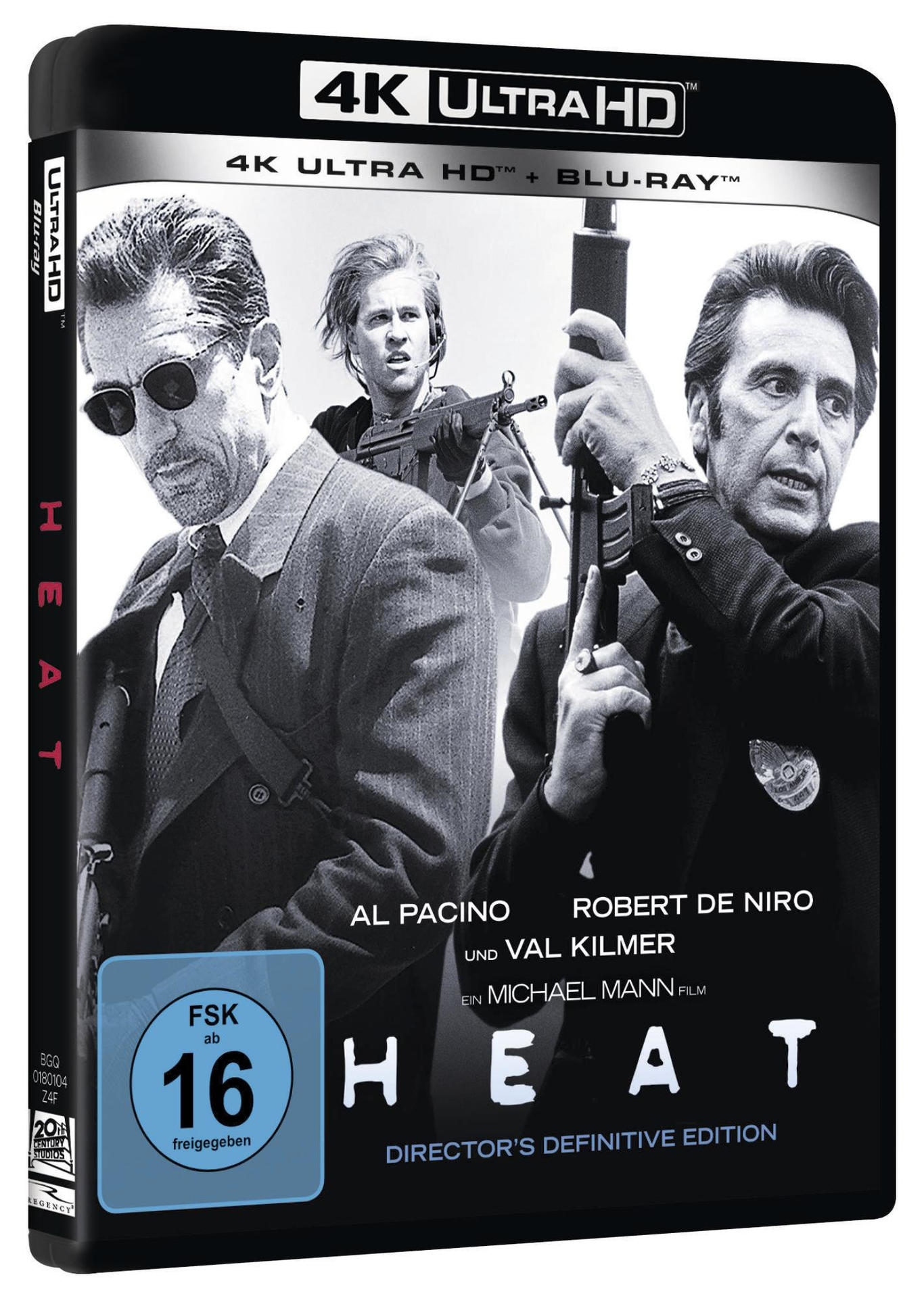 DVD-Hülle für den Film 'Heat' mit Al Pacino und Robert De Niro auf dem Cover.