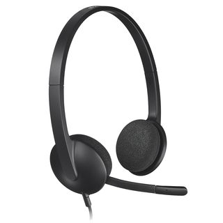Auriculares - Logitech Headset H340, Diadema ajustable, Con cable, Supresión de ruido, Conexión USB 2.0, Micrófono, Sonido estéreo digital, Negro